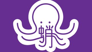 Image of Mandarin script incorporated into the image of an octopus