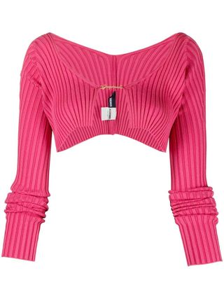 La Maille Pralu Cropped Cardigan