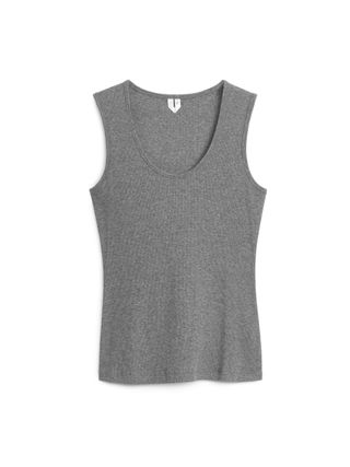 Rib Tank Top - Grey Melange - Arket Gb