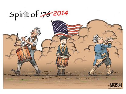 Political cartoon Fourth of July