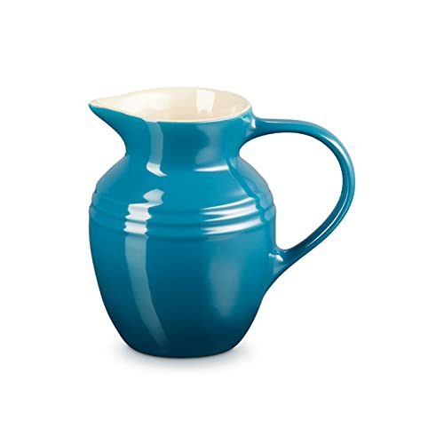 Le Creuset Stoneware Breakfast Jug, 600 Ml, 550 G, Deep Teal, 70903066420002