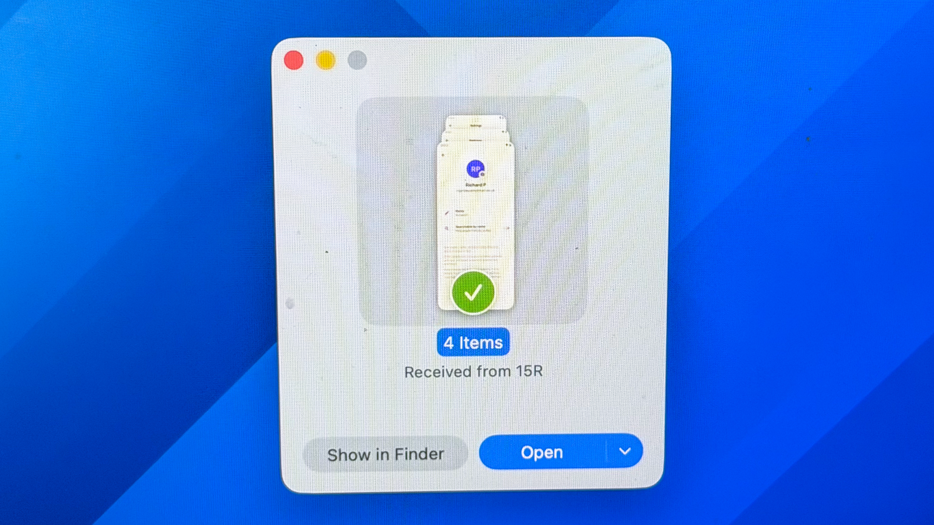Blip files received on macOS