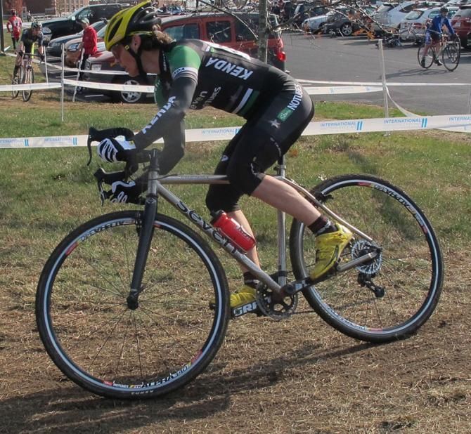 Mary McConneloug goes for the win in Plymouth, MA.