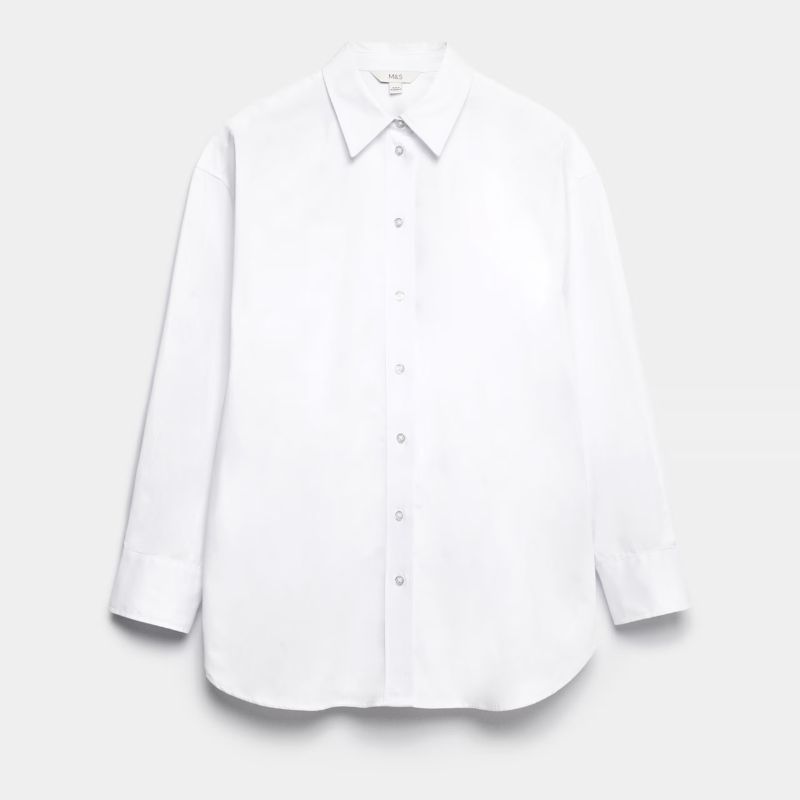 M&amp;amp;S, Pure Cotton Oversized Shirt