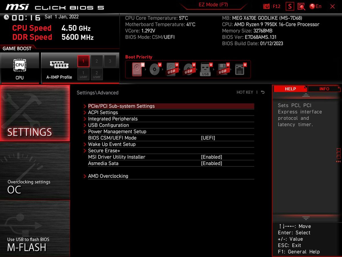 MSI X670E Godlike