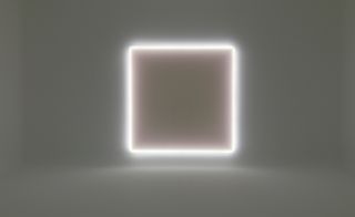 Composed of large panels of vacuum-formed plastic and outlined with strips of neon lighting, the works are typically installed in an all-white room, devoid of ambient light and architectural detail