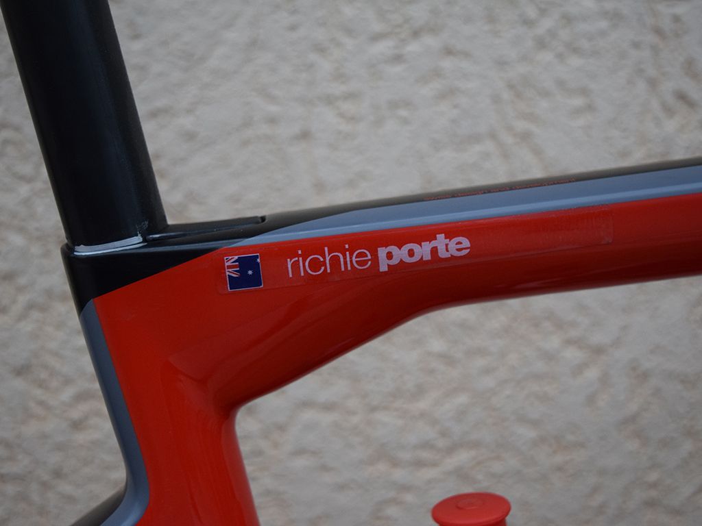Each BMC rider's name adorns the top tube of their bike
