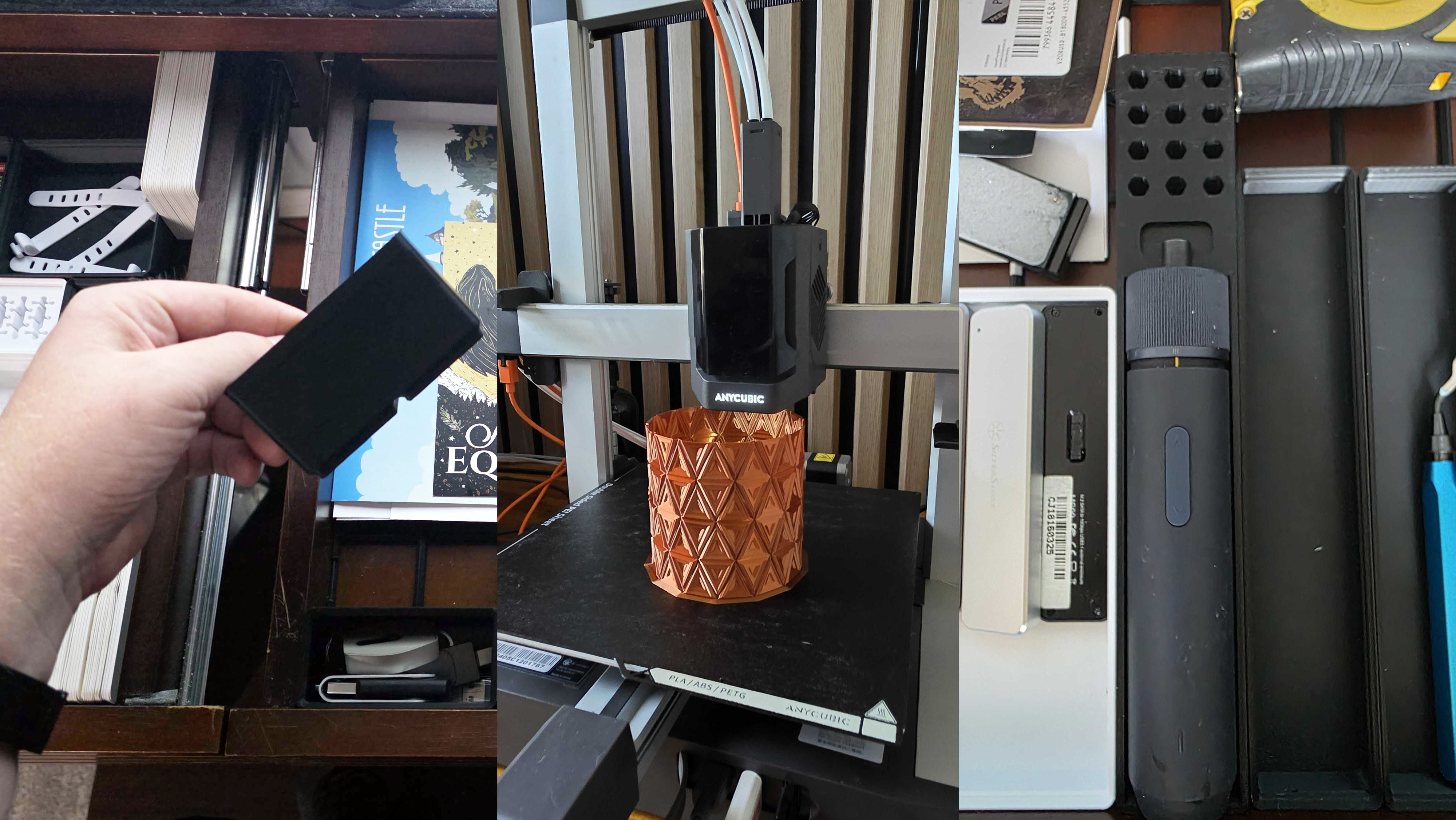 Anycubic Kobra 3 V2 combo 3d printer in action