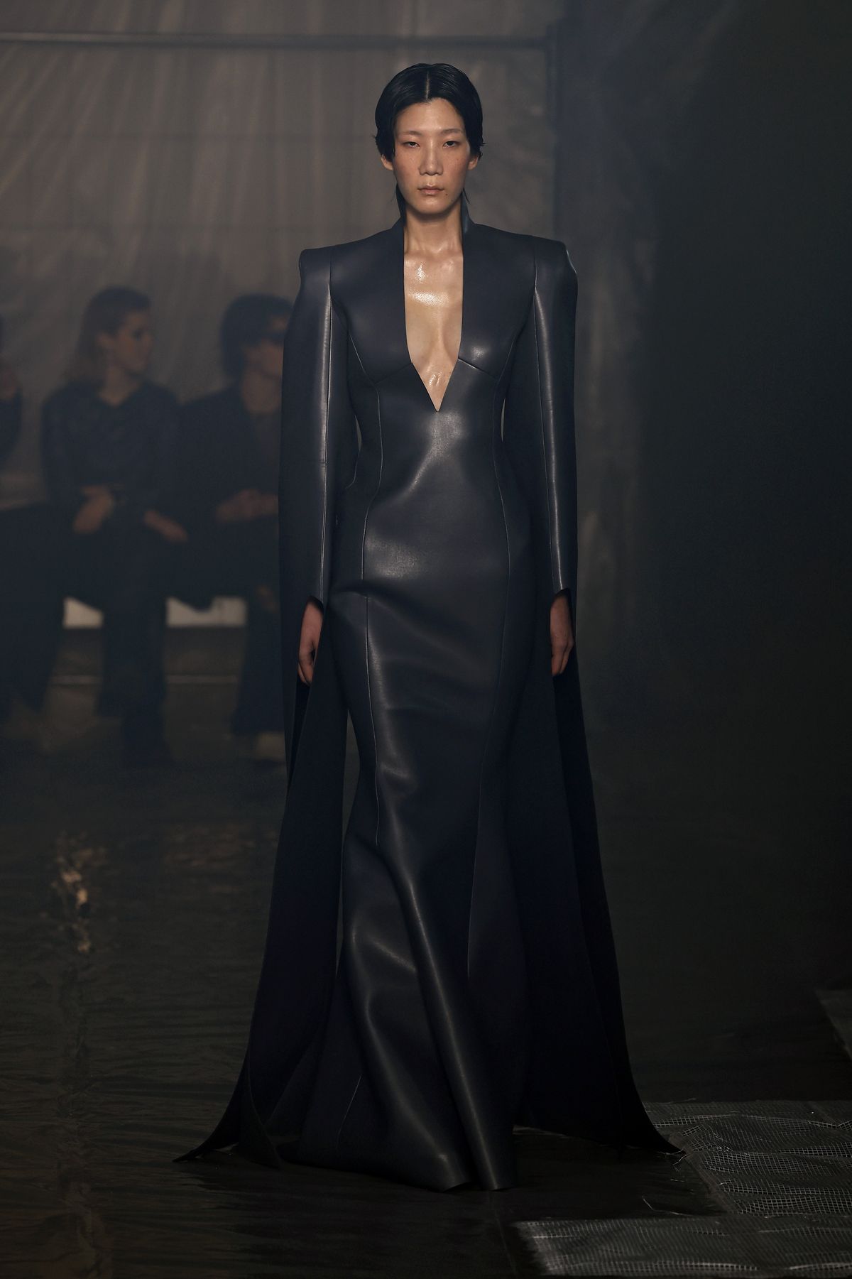 A model walks the runway at the Han Kjobenhavn fashion show during the Milan Fashion Week Womenswear Fall/Winter 2023/2024 on February 25, 2023 in Milan, Italy.