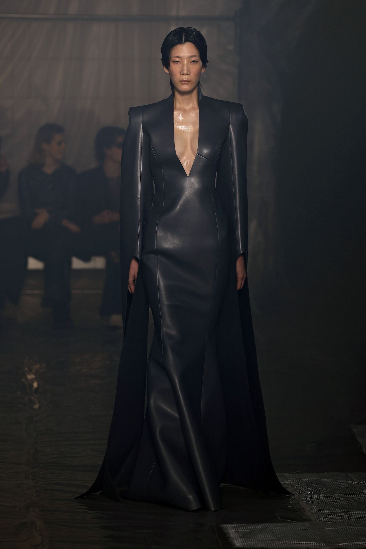 A model walks the runway at the Han Kjobenhavn fashion show during the Milan Fashion Week Womenswear Fall/Winter 2023/2024 on February 25, 2023 in Milan, Italy.