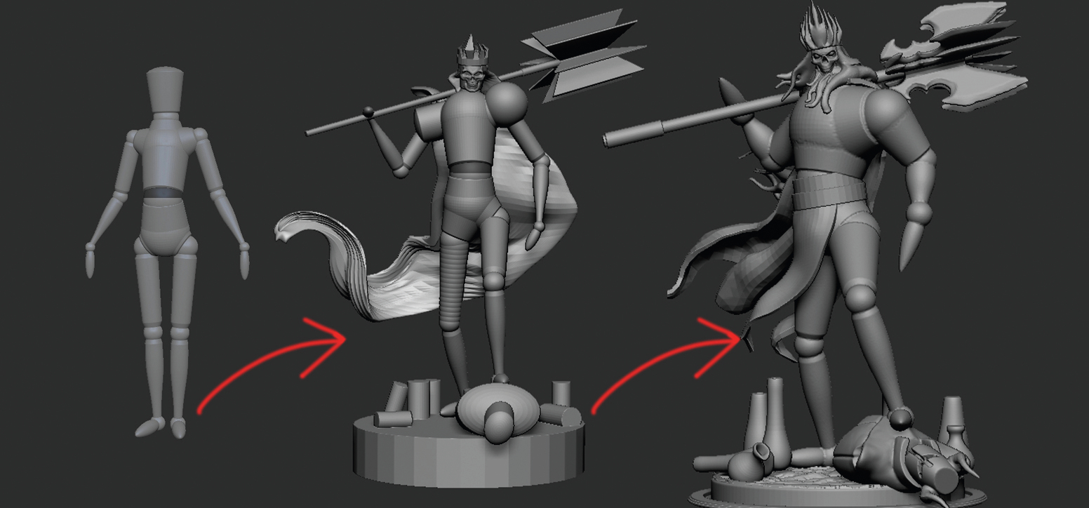 Alessandro Paladdino's tutorial to make a collectible 3D figurine of King Leoric
