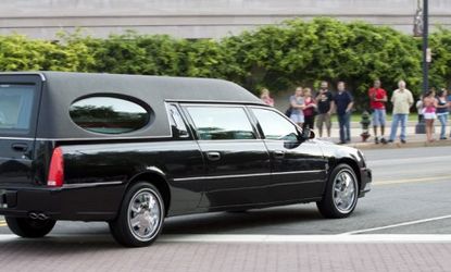 Irony alert: A hearse driver in Beverly Hills reportedly died of natural causes while transporting a body to a funeral.