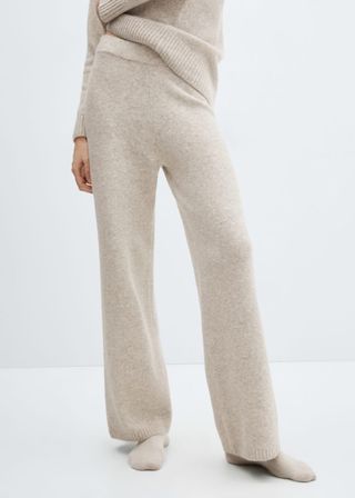 Straight Knitted Pants - Women