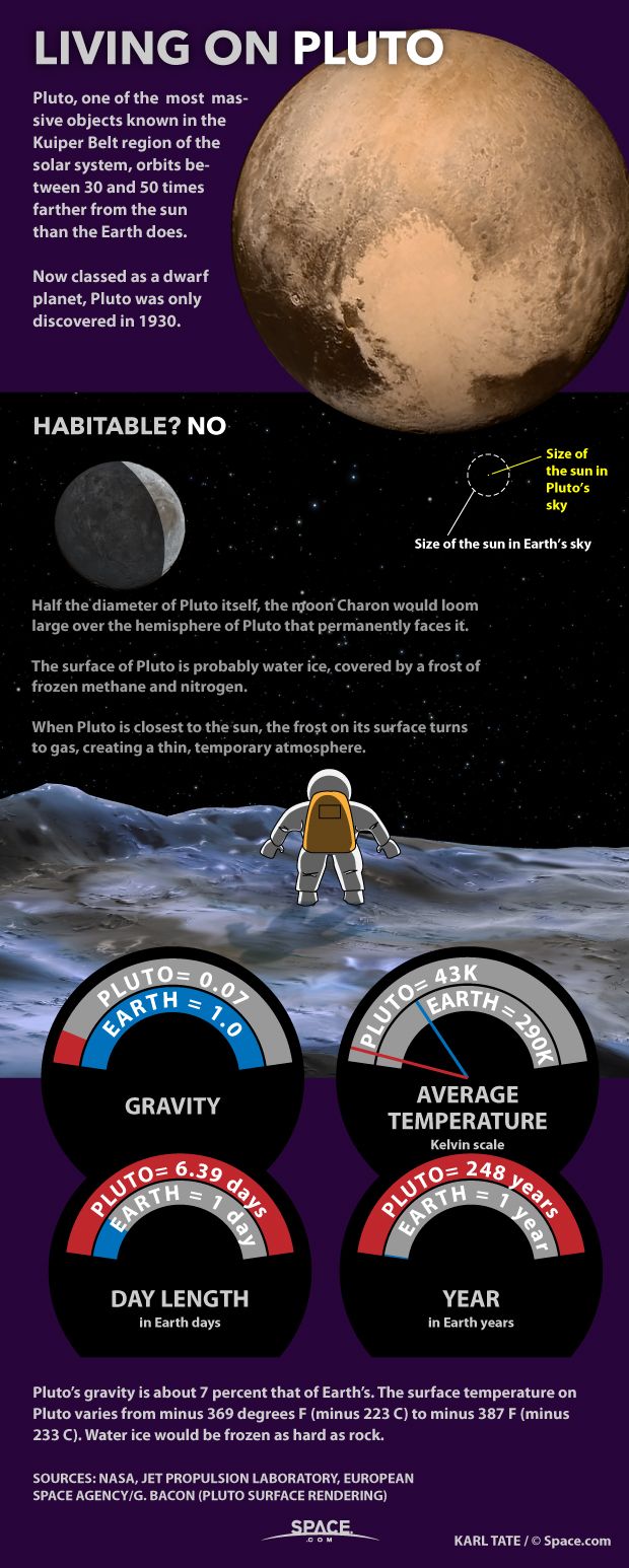 Living On Pluto Dwarf Planet Facts Explained Infographic Space