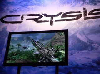 The Crysis display in the EA booth easily attracted the biggest crowds of any single game title at E3.
