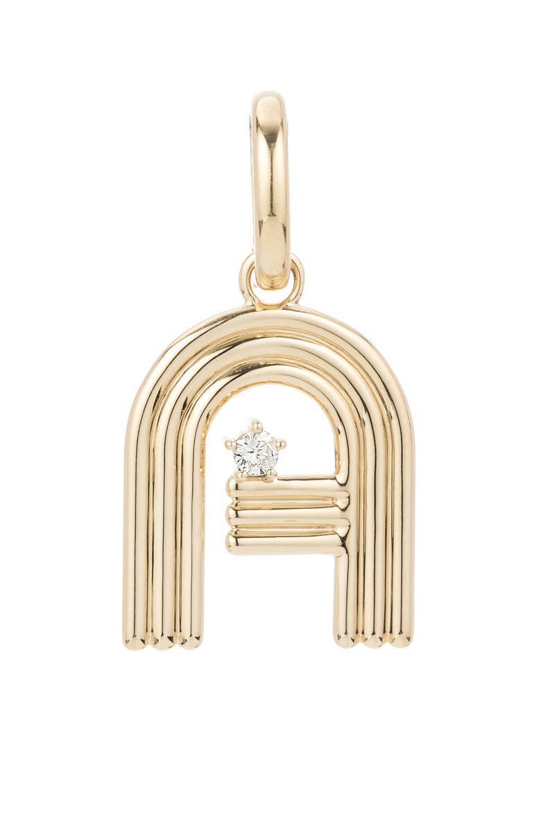 Groovy Initial Diamond Pendant Charm