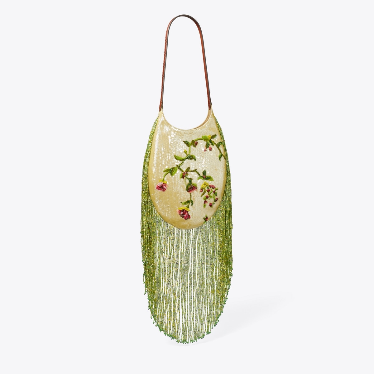 Pierced Embellished Small Bag in Yellow, Size Os