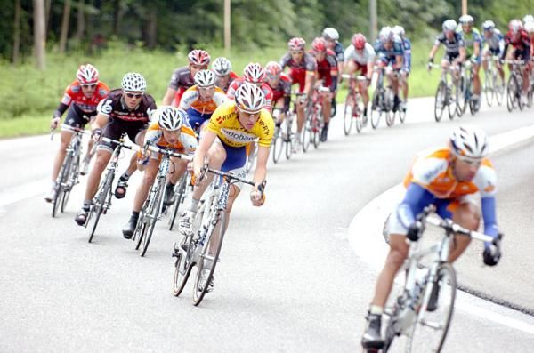 Race leader Robert Gesink (Rabobank) in action during stage 8.