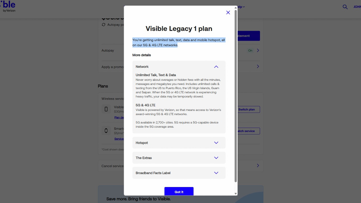 Visible savings screenshot.