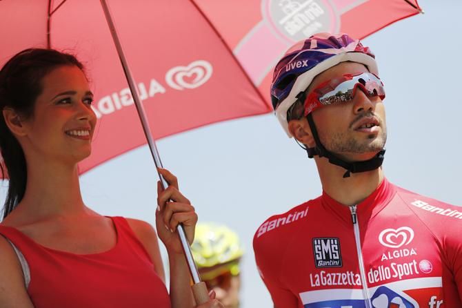 Nacer Bouhanni (FDJ.fr) is about to win his third Giro stage