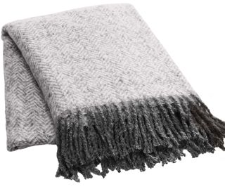 blanket with neutral shades and soft