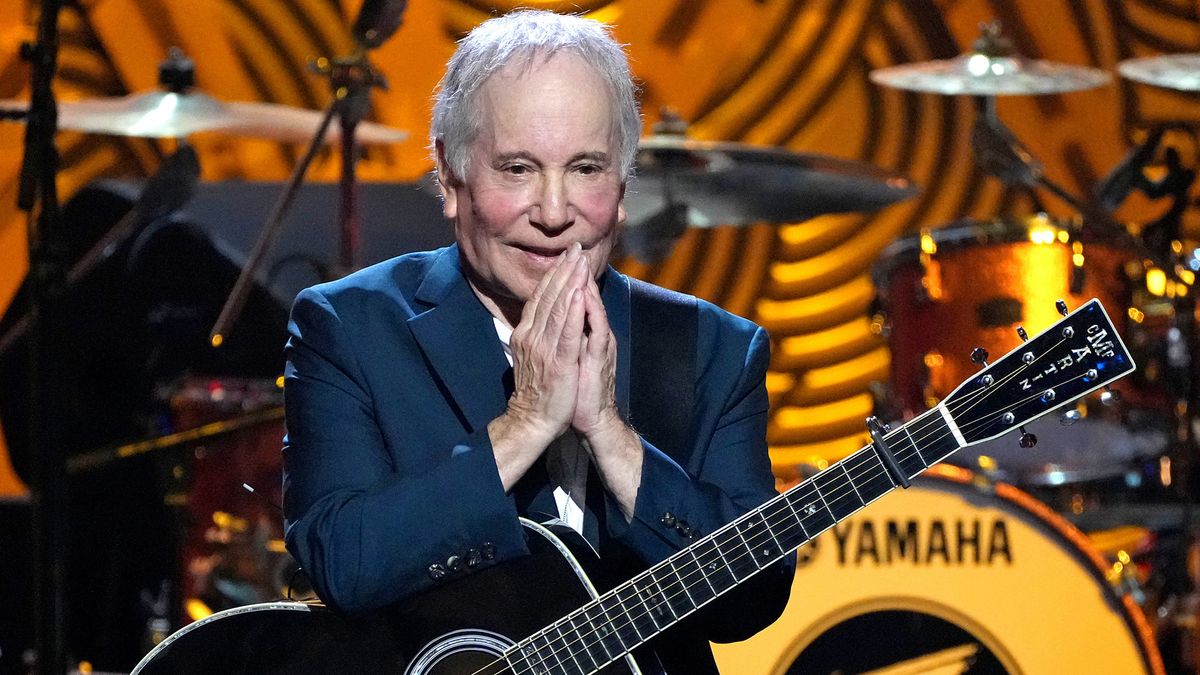 Paul Simon performs onstage during Homeward Bound: A GRAMMY Salute To The Songs Of Paul Simon at Hollywood Pantages Theatre on April 06, 2022 in Hollywood, California