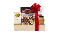 Omaha Steaks Fancy Treats Gift Box | $64.99 + Free Shipping at Omaha Steaks
With 7 hand selected cheeses and snacks shipped in a solid wood crate, the Fancy Treats gift box includes Sonoma Jacks gourmet swiss cheese wedges, Omaha Steaks original steak bites, Blue Star Farms organic wheat crackers, Oloves Bistro olives, Holly Baking chocolate chip cookies, Sierra Nevada pale ale &amp; honey spice mustard.