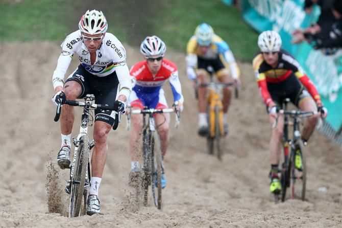 World champion at the head of Superprestige Ruddervoorde, followed by Lars van der Haar, Klaas Vantornout and Tom Meeusen