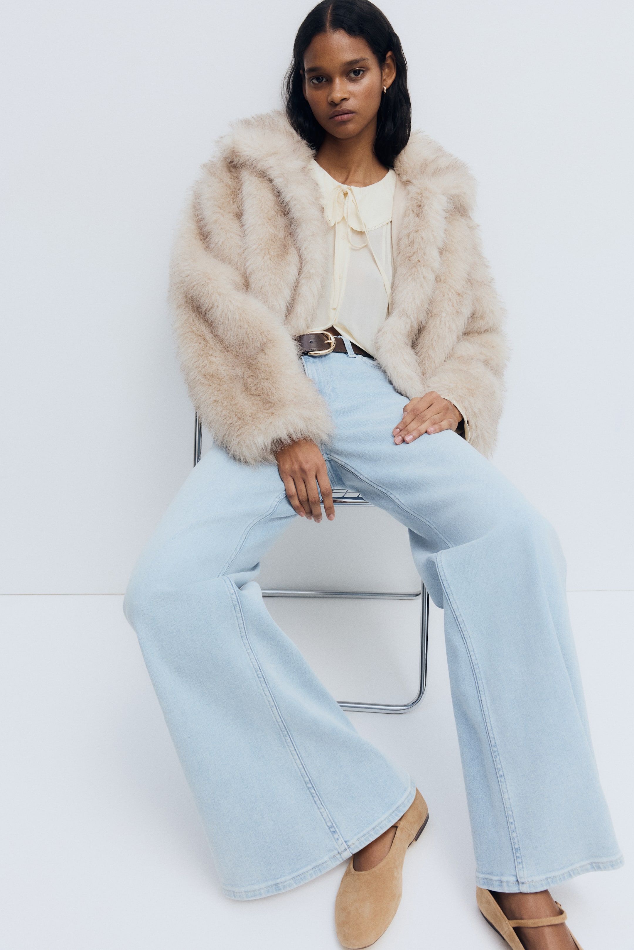 Wide High Jeans - Light Denim Blue