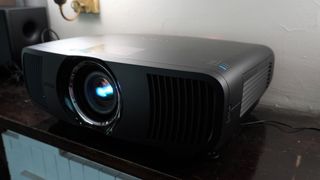 best 4K projector Epson LS12000 front angle