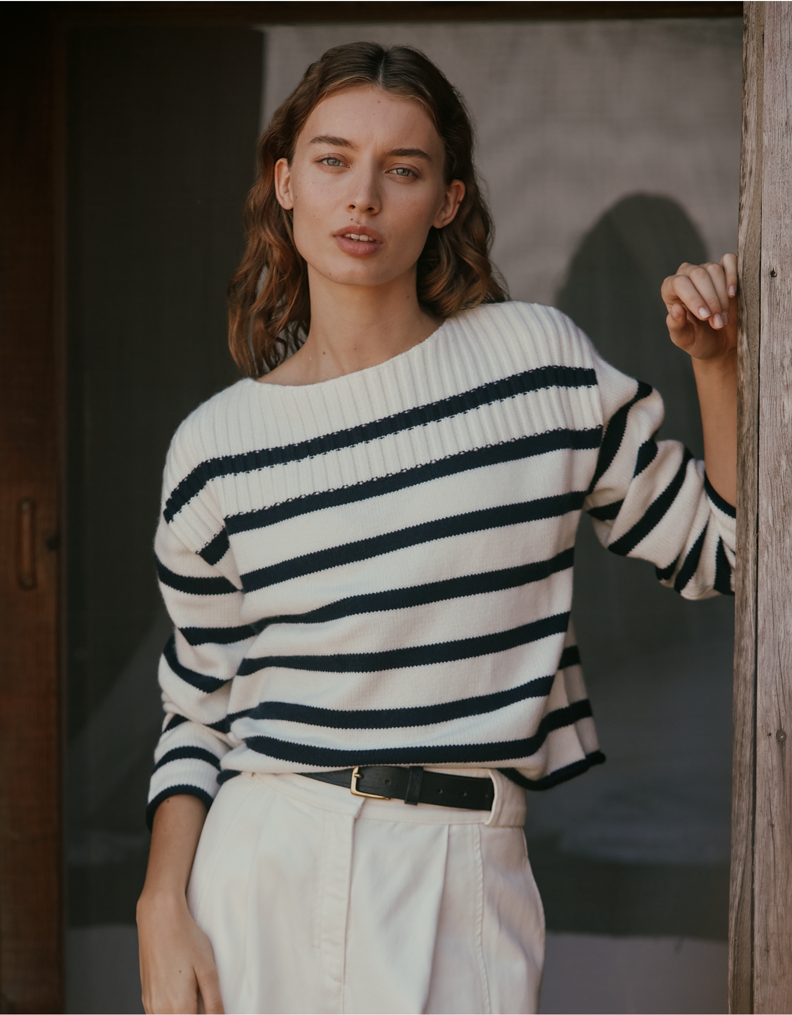 Wide-Sleeve Knit Sweater