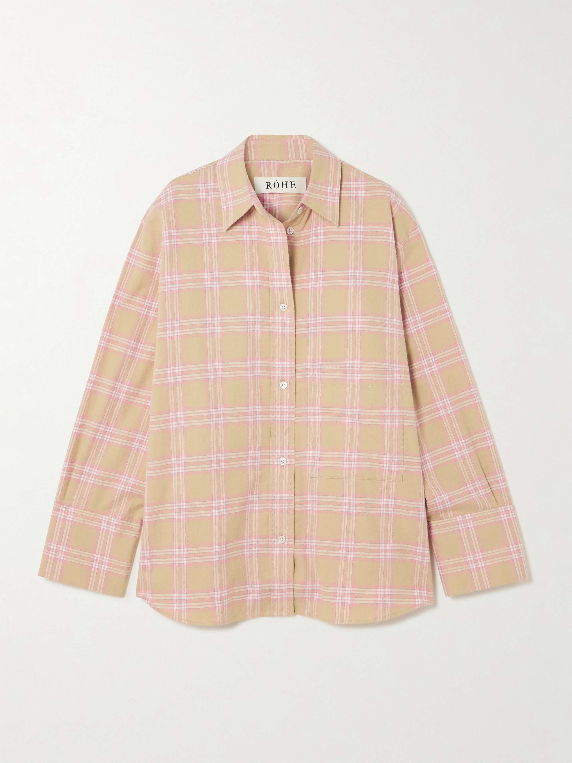 Oversized Checked Cotton-Flannel Shirt