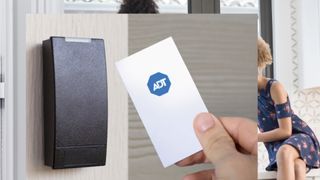 ADT's webpage demonstrating an access card being used