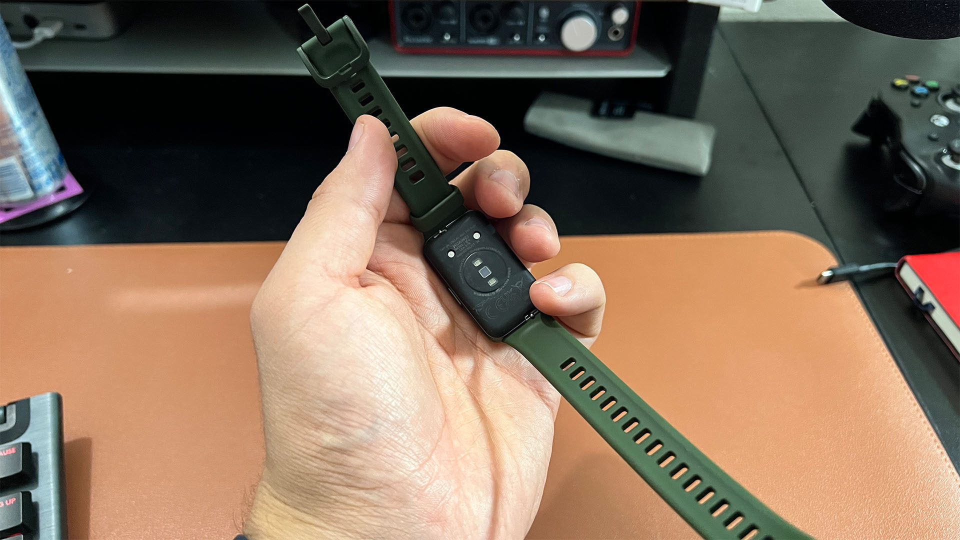 Huawei Band 7 fitness tracker being tested by Live Science contributed Lloyd Coombes