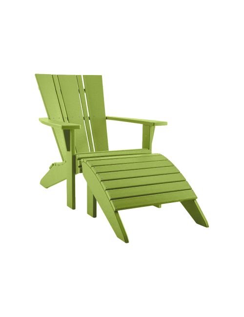 Vista II Lime Outdoor Adirondack Chair Ottoman