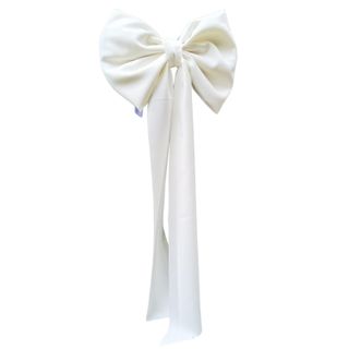 1pc Extra Big Bow, Ivory Bow Wedding Bow, Wall Bow, Door Bow, Formal Wedding Decor, Premade Bow ( About 12 Inches Wide, 26 Inches Long)