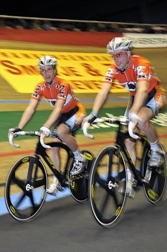 O'Shea (l) shares a joke with Howard after the Madison.
