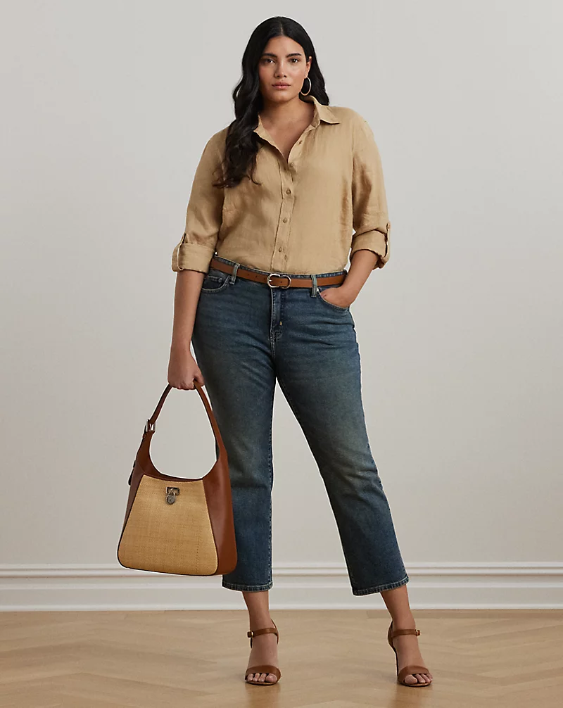 Mid Rise Straight Ankle Jean