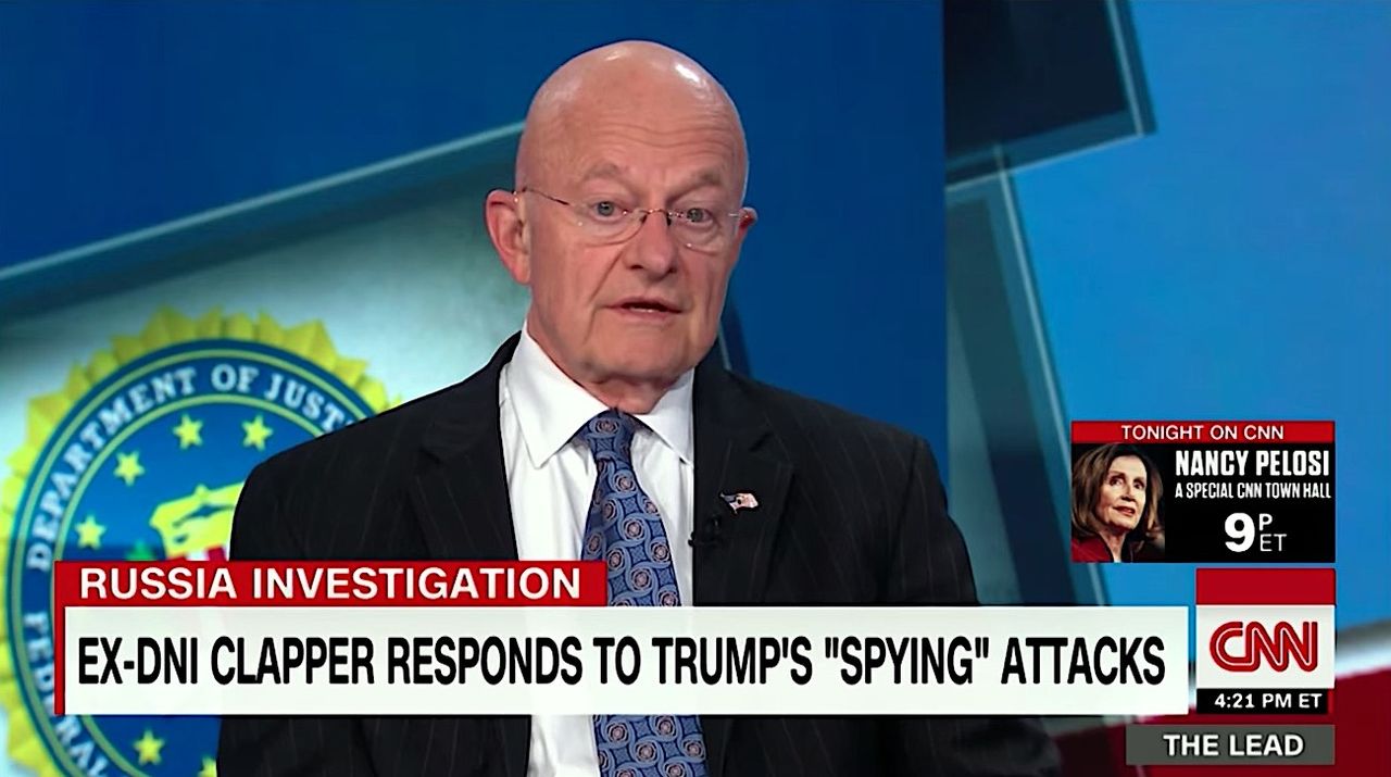 James Clapper talks to CNN anchor James Clapper