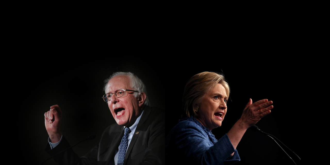 Sen. Bernie Sanders and former Secretary of State Hillary Clinton.