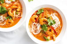 Our Thai prawn curry and noodles is only 326 calories per portion and takes 5 minutes to prepare.
