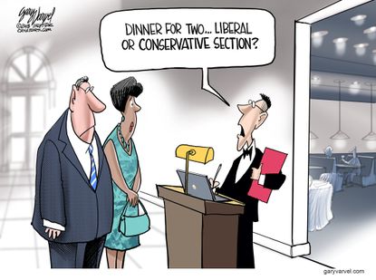 Editorial Cartoon U.S. Political partisanship liberal conservative restaurant civility Sarah Huckabee Sanders