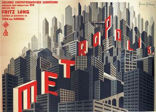 Movie poster Metropolis by Fritz Lang, 1926.