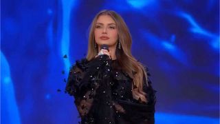 Ignacia Fern&aacute;ndez onstage at the Miss World pageant