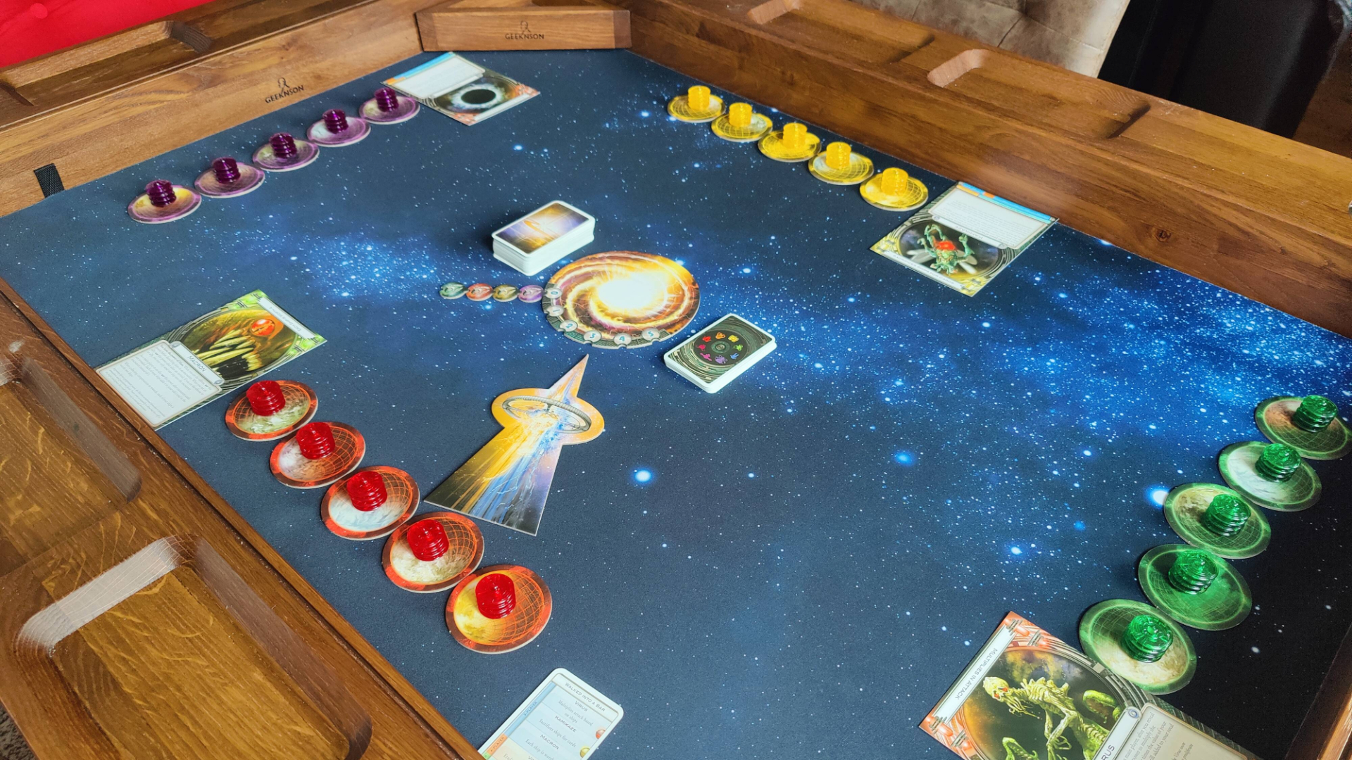 A game of Cosmic Encounter in progress.
