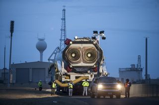 Orb-1 Antares Rocket Roll Out