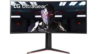 LG UltraGear 34GN850 ultrawide monitor on a white background