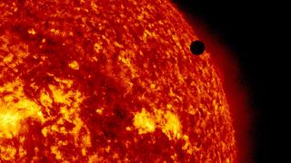 SDO's Ultra-high Definition View of 2012 Venus Transit - 304 Angstrom