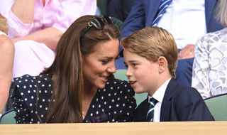 Kate Middleton and Prince George at the Men's Singles Final at Wimbledon on July 10, 2022.