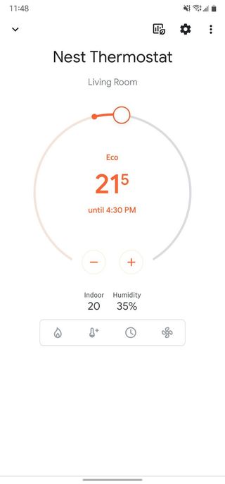 Google Home App Thermostat